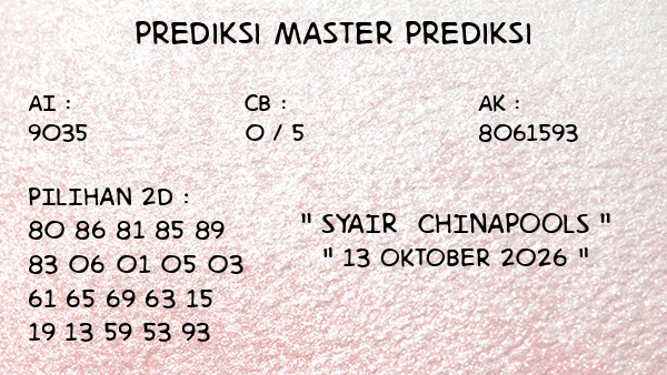 Prediksi Chinapools
