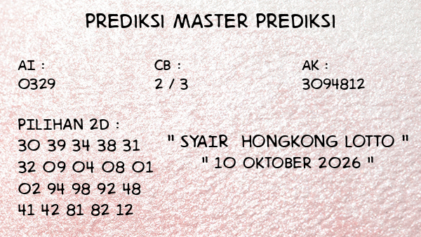 Prediksi Hongkong Lotto