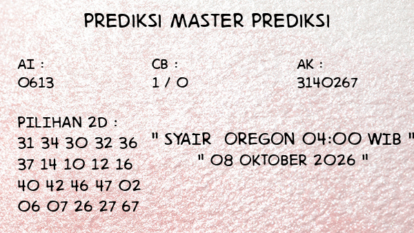 Prediksi Oregon 04:00 WIB