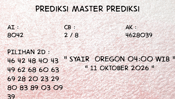 Prediksi Oregon 04:00 WIB