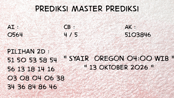 Prediksi Oregon 04:00 WIB