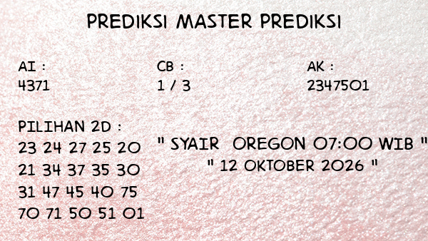 Prediksi Oregon 07:00 WIB