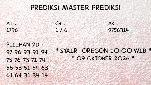 Prediksi Oregon 10:00 WIB