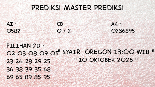 Prediksi Oregon 13:00 WIB