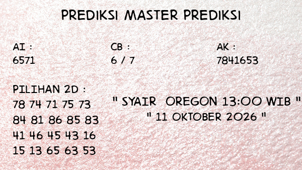 Prediksi Oregon 13:00 WIB