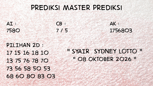 Prediksi Sydney Lotto