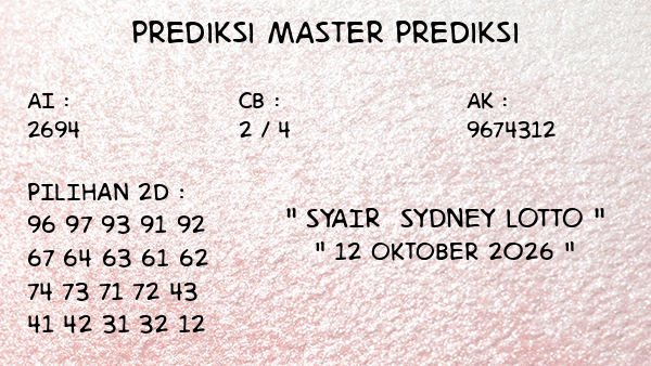 Prediksi Sydney Lotto
