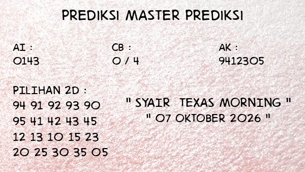 Prediksi Texas Morning