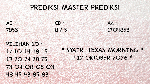 Prediksi Texas Morning