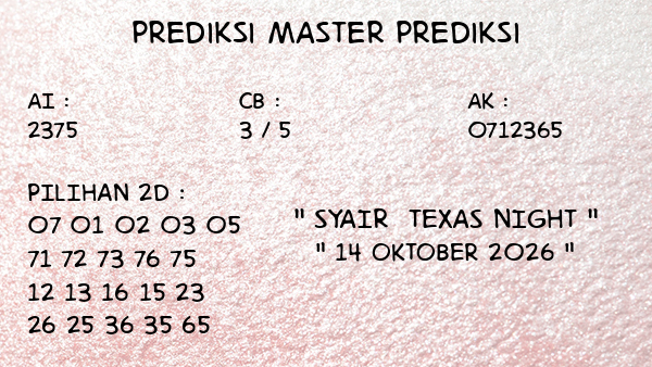 Prediksi Texas Night