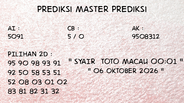 Prediksi Toto Macau 00:01