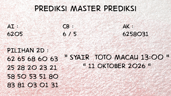 Prediksi Toto Macau 13:00