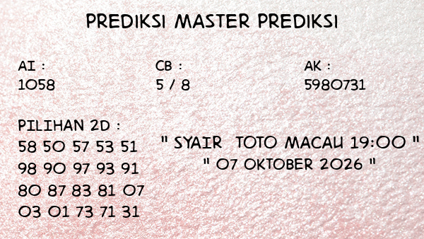 Prediksi Toto Macau 19:00