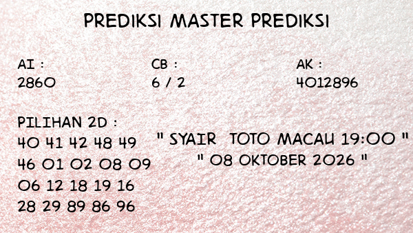 Prediksi Toto Macau 19:00