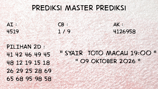 Prediksi Toto Macau 19:00