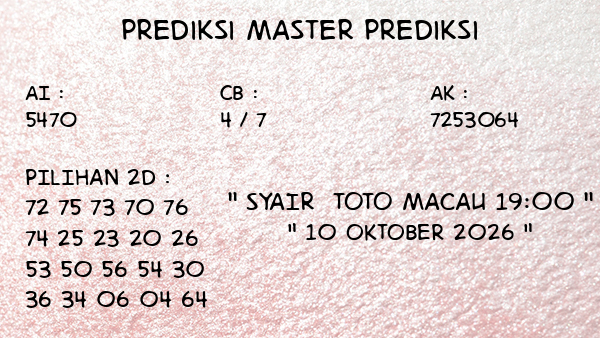 Prediksi Toto Macau 19:00