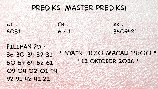 Prediksi Toto Macau 19:00