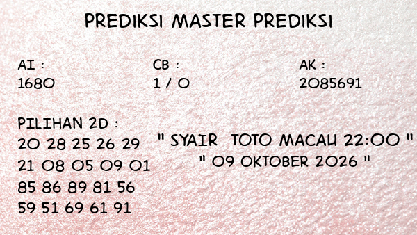 Prediksi Toto Macau 22:00