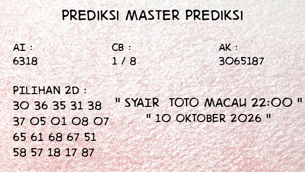 Prediksi Toto Macau 22:00