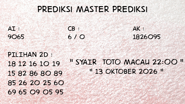 Prediksi Toto Macau 22:00